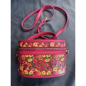 Steve Madden Train Case Crossbody Purse Pink Floral